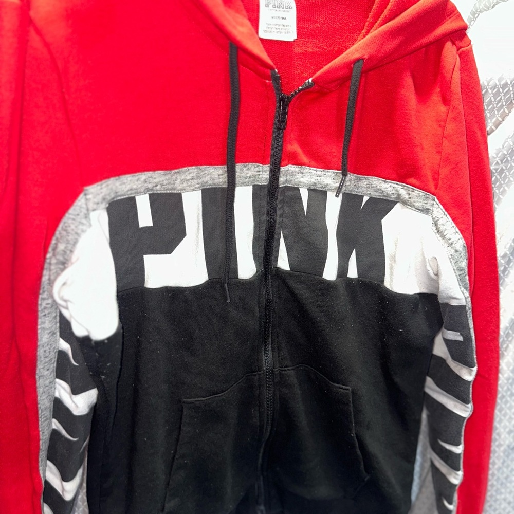 Victoria's Secret PINK Red and Black Hoodie